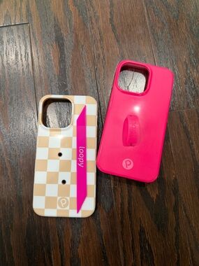 Loopy Cases - Hot Pink and Checkered Phone Case bundle for iPhone 13 Pro